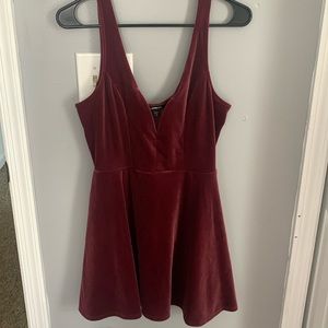 red velvet skort dress